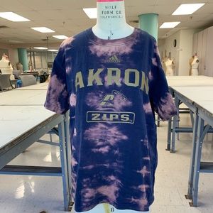 SOLD Akron Zips bleach dyed shirt